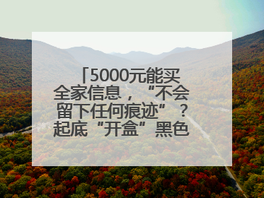 5000元能买全家信息，“不会留下任何痕迹”？起底“开盒”黑色产业链