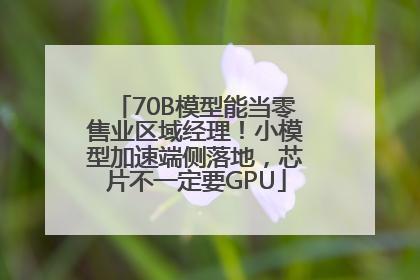 70B模型能当零售业区域经理！小模型加速端侧落地，芯片不一定要GPU