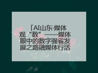 AI山东·媒体观“数”——媒体眼中的数字强省发展之路融媒体行活动启动